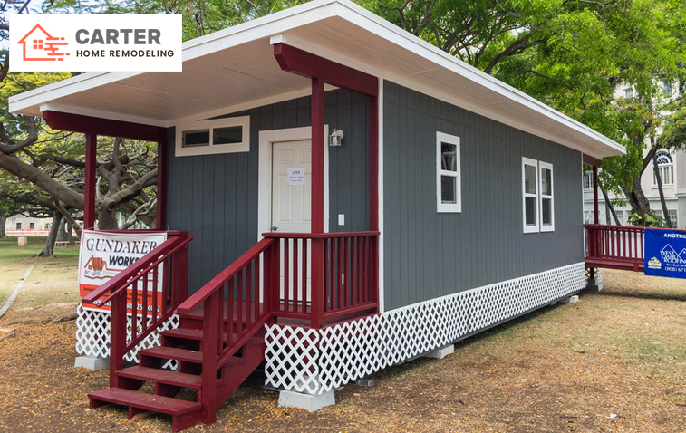 Small Junior ADU with sleek exterior and compact layout
